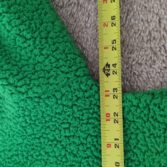 Aerie Kelly Green Fleece Quarter Snap Sherpa Pullover Oversized - Picture 9 of 10